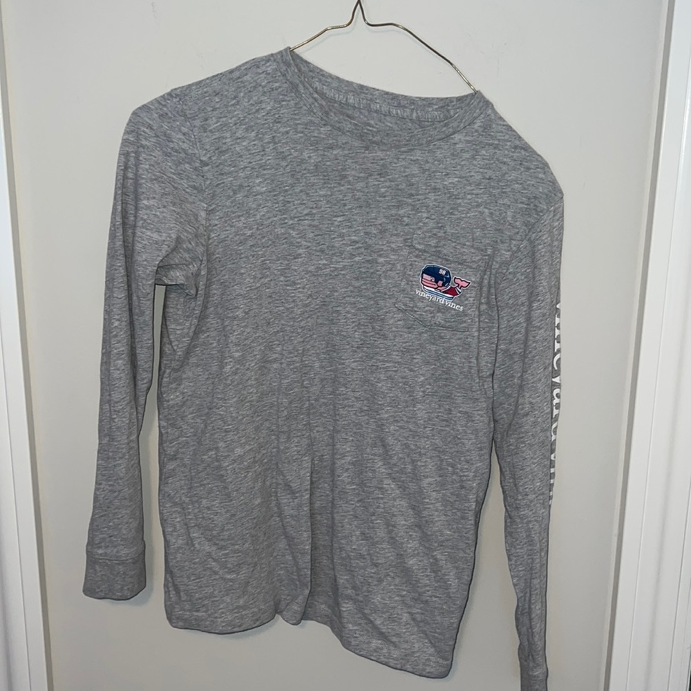 Boys vineyard vines gray football long sleeve